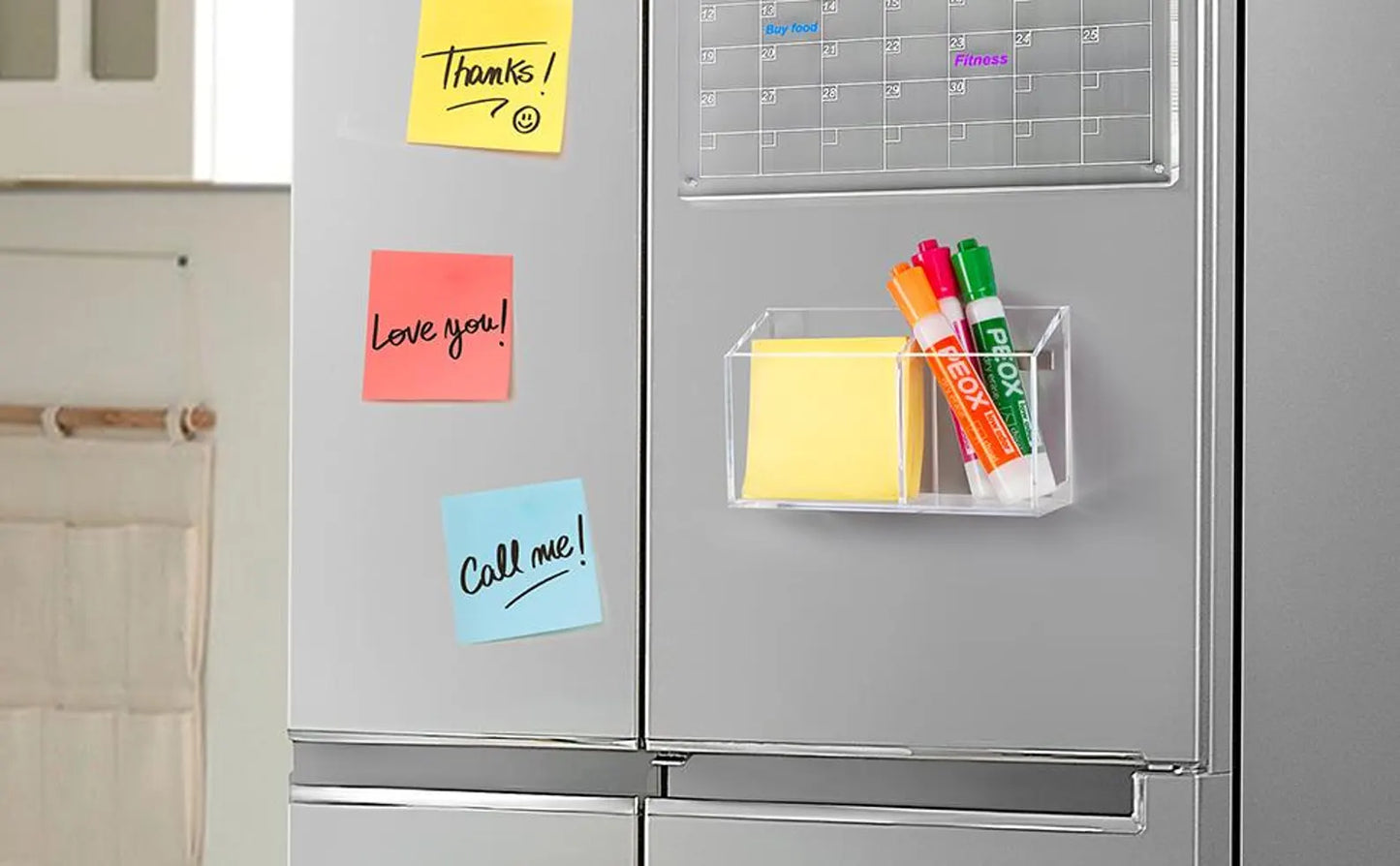 Magnetic Dry Erase Marker Holder with Eraser Slot