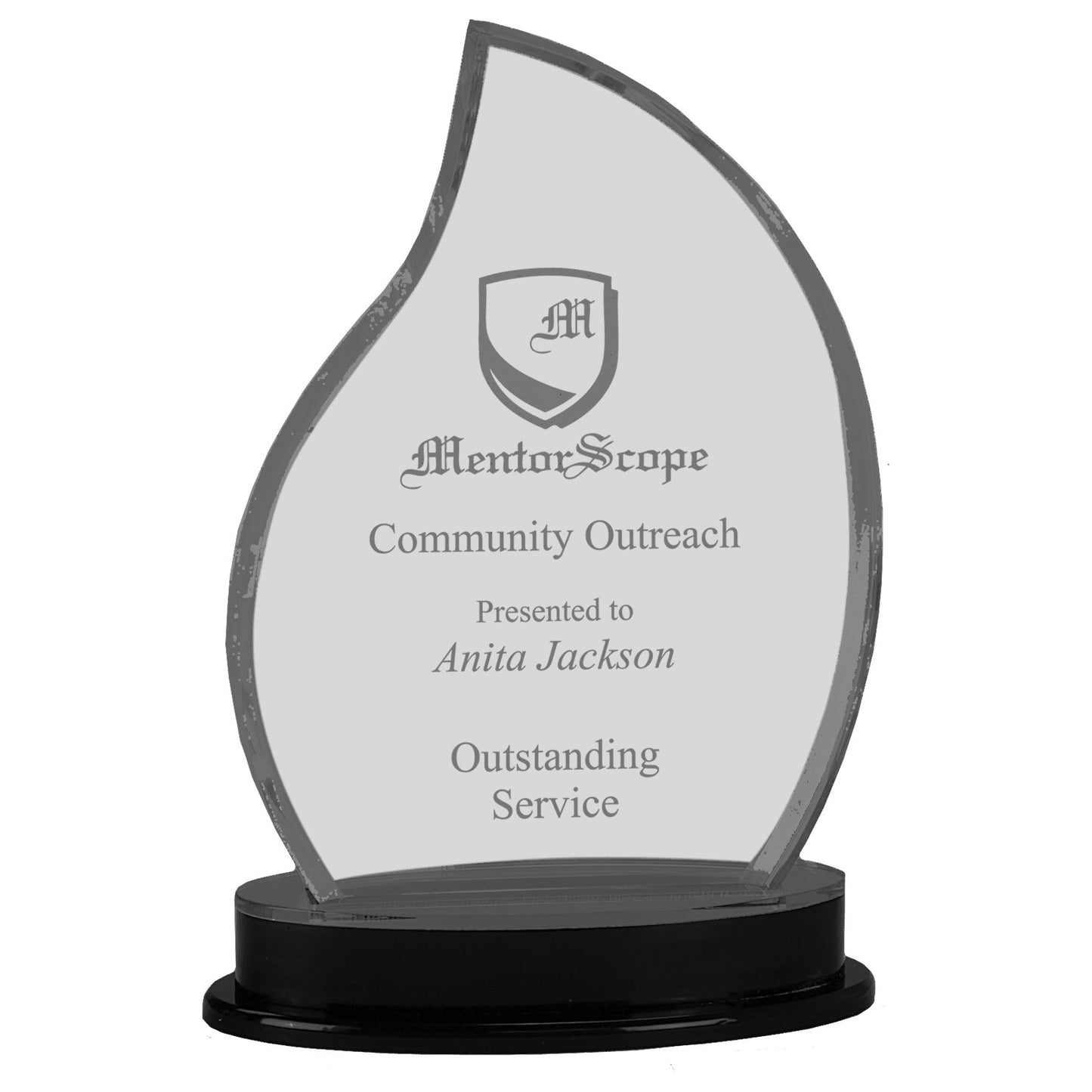 Silver Flame Impress Acrylic