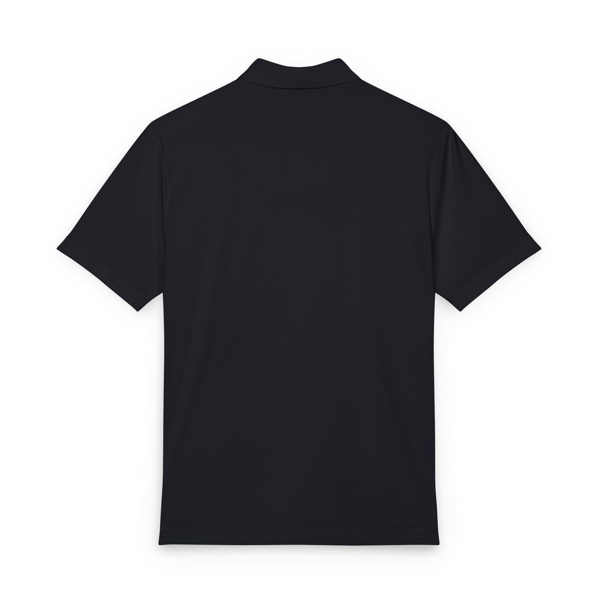 Unisex Navy Stretch Polo with Embroidered Logo Printify