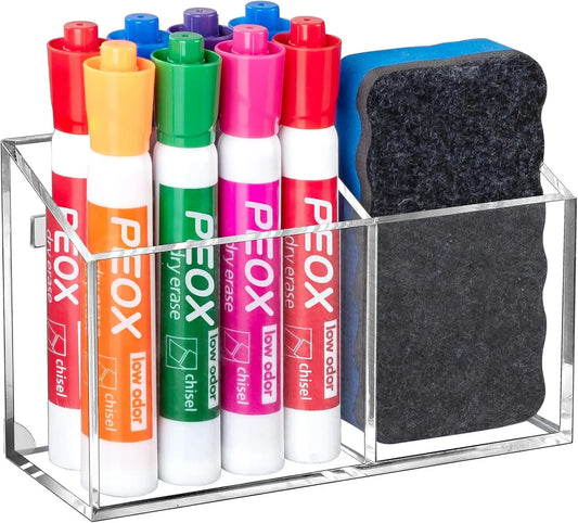 Magnetic Dry Erase Marker Holder with Eraser Slot
