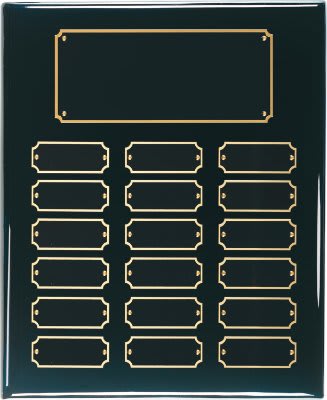 Black Piano 9x12 Perpetual Awards Plaque - Lasercraft Design