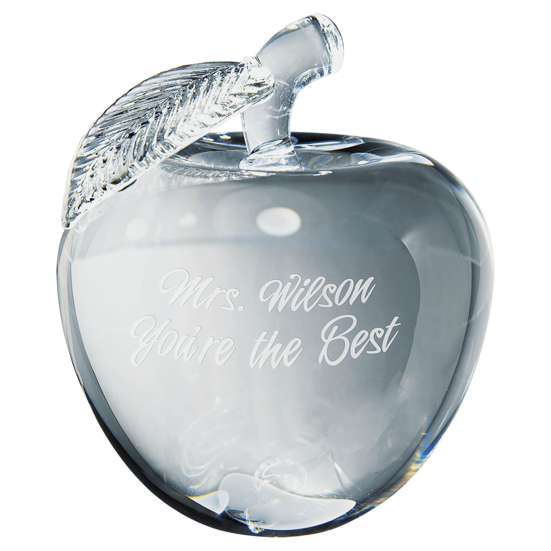 Crystal Apple with Flat Face - Lasercraft Design