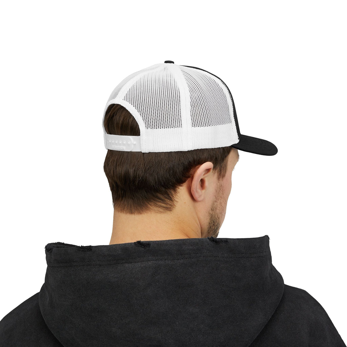 DEM Logo Snapback Trucker Cap — Red Mesh Baseball Hat - Lasercraft Design