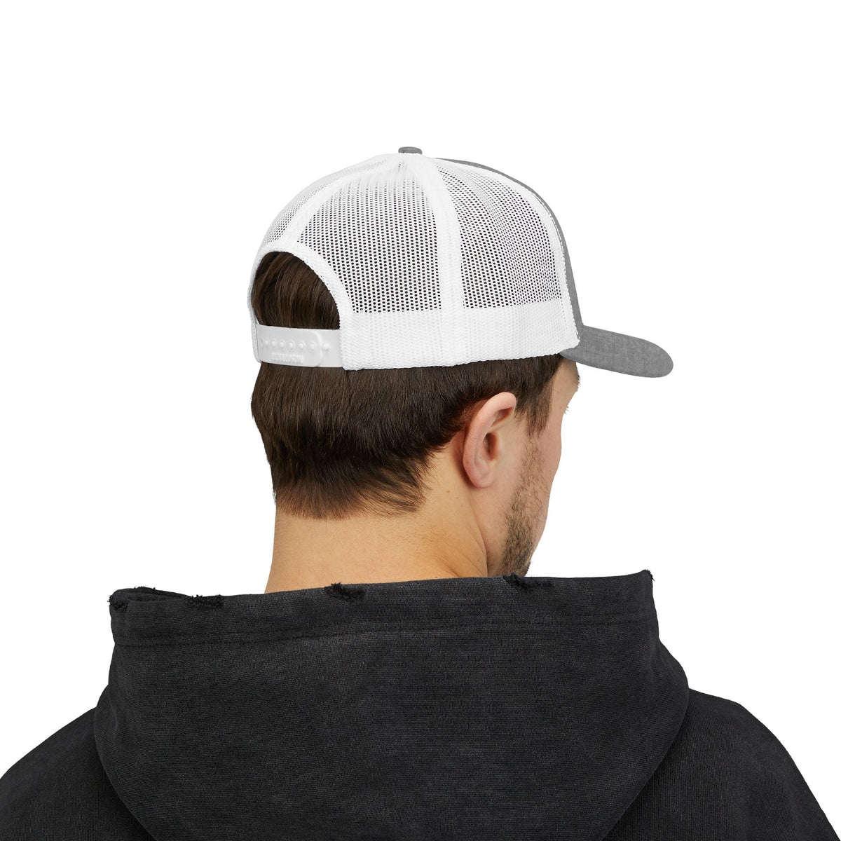 DEM Logo Snapback Trucker Cap — Red Mesh Baseball Hat - Lasercraft Design