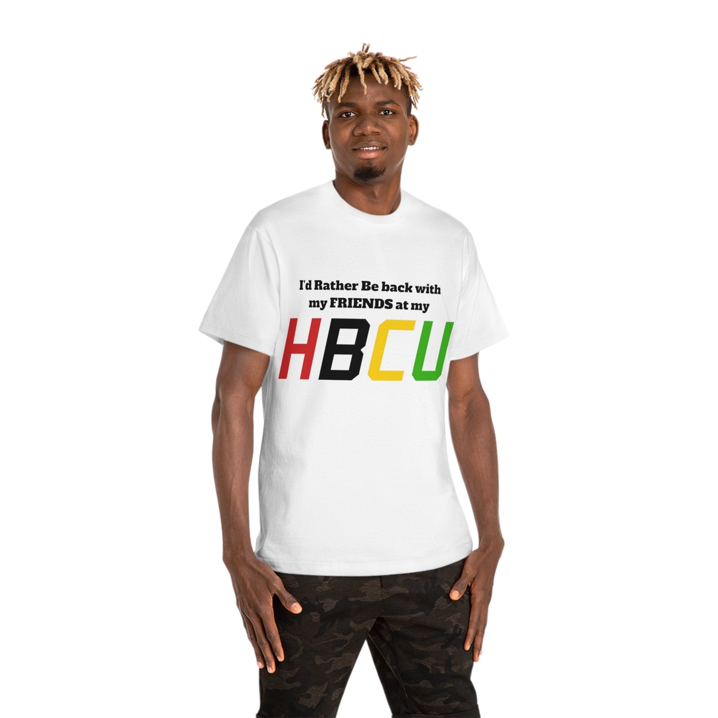 HBCU Friends T-Shirt — "I'd Rather Be Back with My Friends at My HBCU" College Spirit Tee - Junetenth HBCU - Lasercraft Design