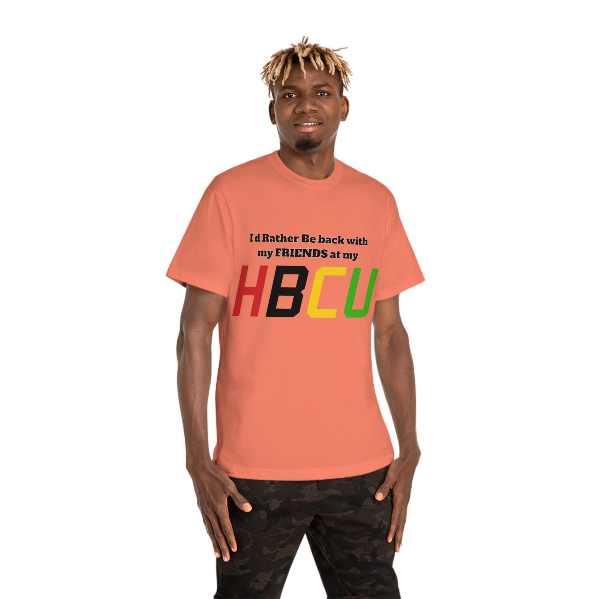 HBCU Friends T-Shirt — "I'd Rather Be Back with My Friends at My HBCU" College Spirit Tee - Junetenth HBCU - Lasercraft Design