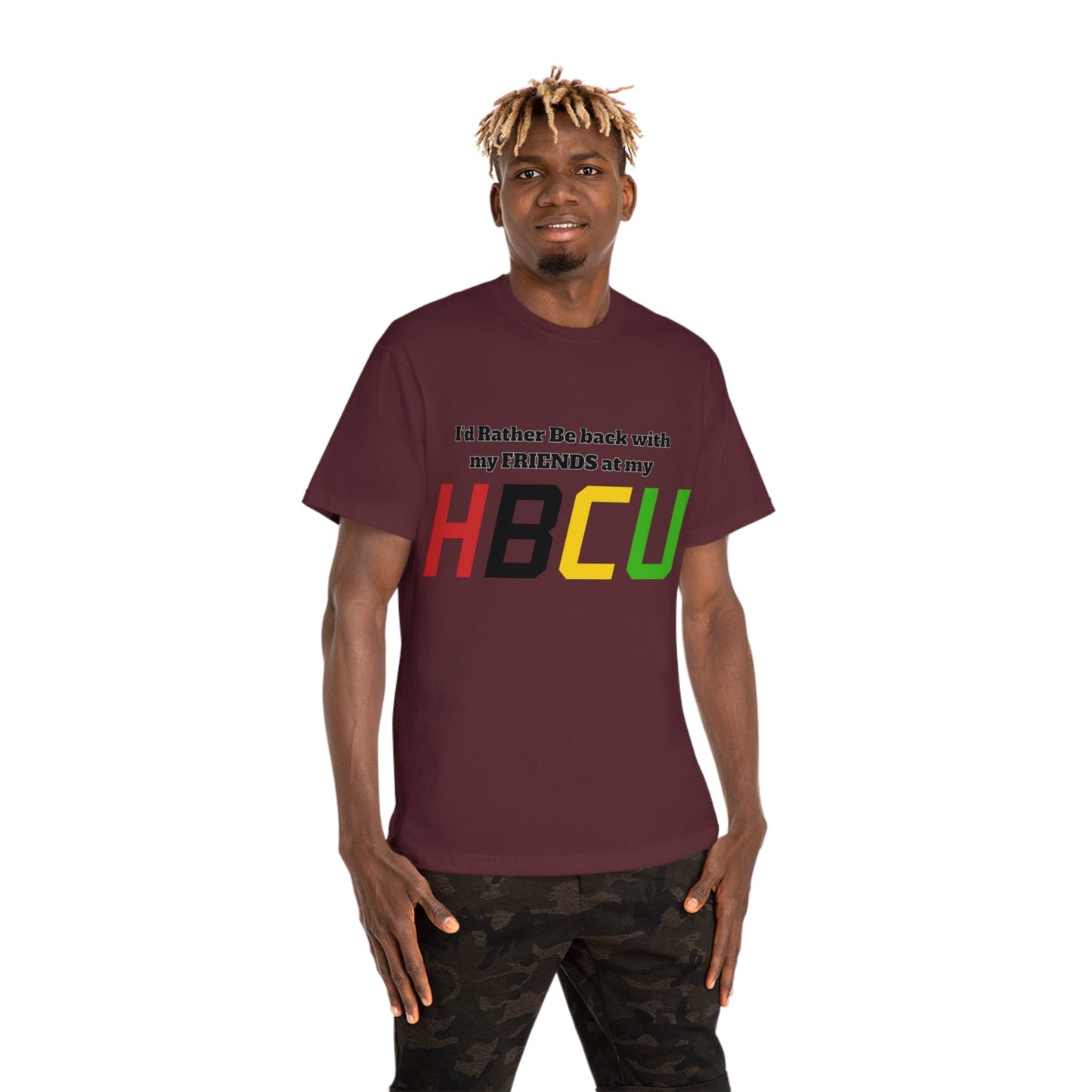 HBCU Friends T-Shirt — "I'd Rather Be Back with My Friends at My HBCU" College Spirit Tee - Junetenth HBCU - Lasercraft Design