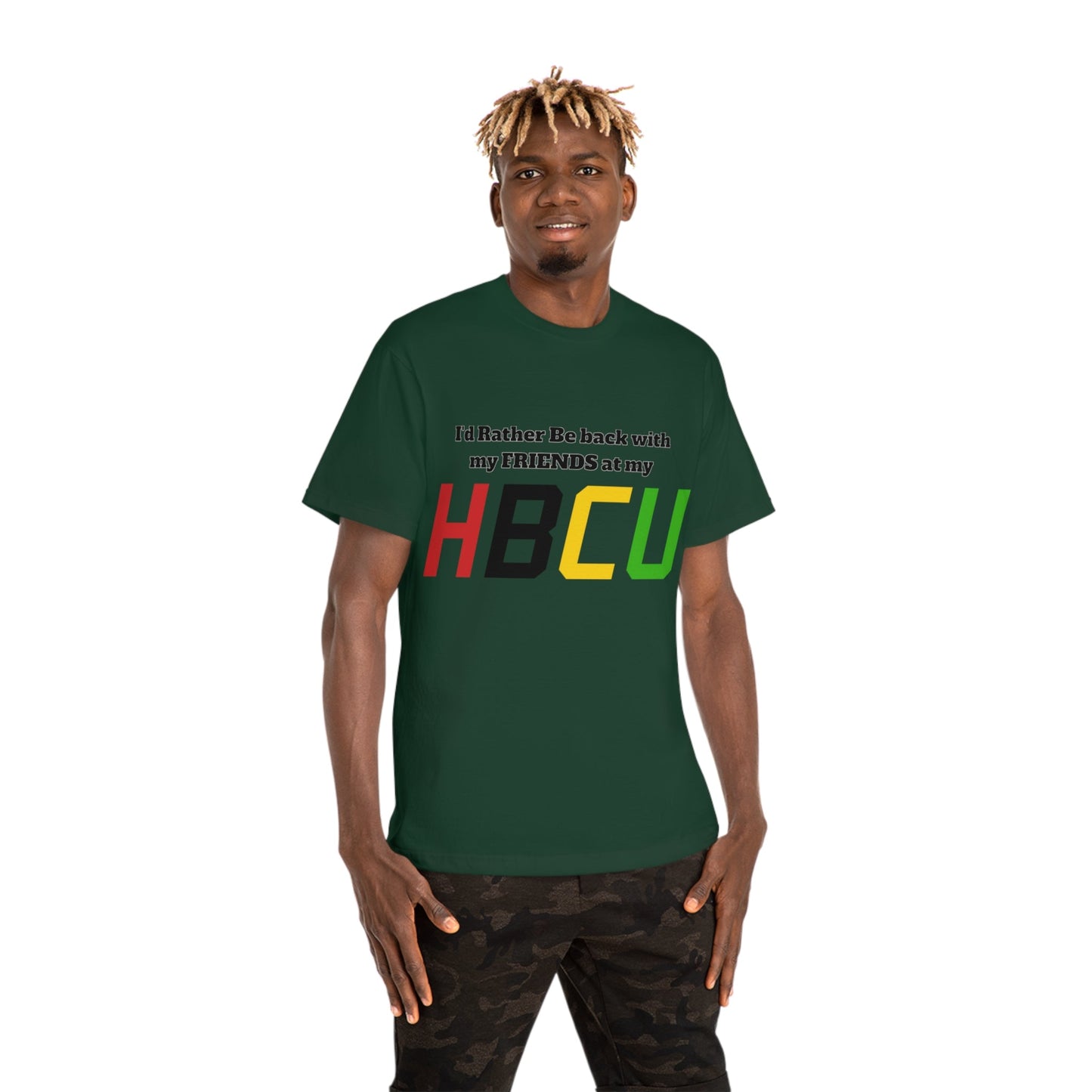 HBCU Friends T-Shirt — "I'd Rather Be Back with My Friends at My HBCU" College Spirit Tee - Junetenth HBCU - Lasercraft Design