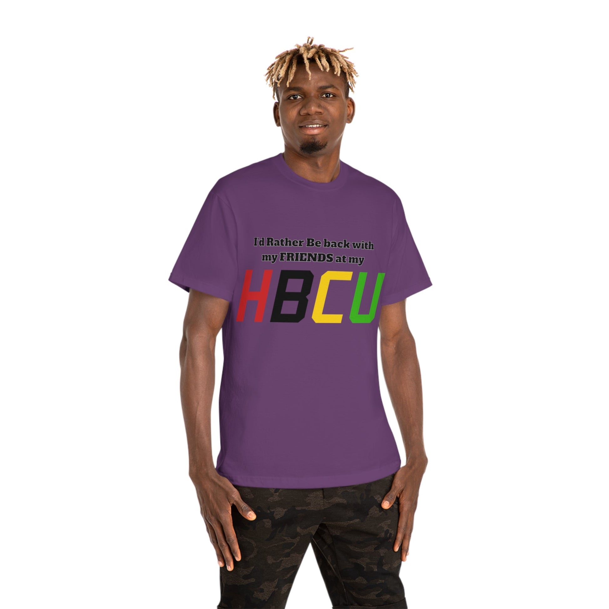 HBCU Friends T-Shirt — "I'd Rather Be Back with My Friends at My HBCU" College Spirit Tee - Junetenth HBCU - Lasercraft Design