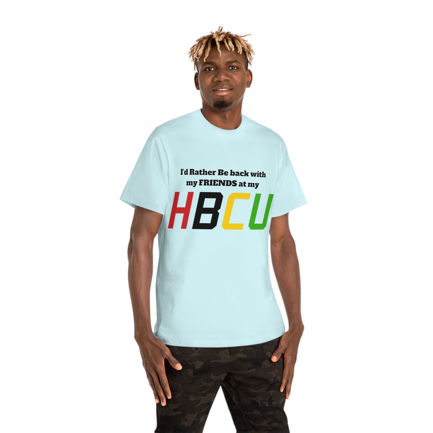 HBCU Friends T-Shirt — "I'd Rather Be Back with My Friends at My HBCU" College Spirit Tee - Junetenth HBCU - Lasercraft Design