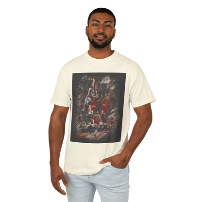 John Starks - The Dunk! Classic image of John Starks dunking on the Champion Bulls with Michael Jordan and Scottie Pippen defending! Knicks are Back! NBA! - Lasercraft Design