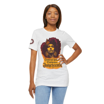 Juneteenth Celebration T-Shirt — "Central State Celebrates Juneteenth" Retro Afro Pride Tee - Lasercraft Design
