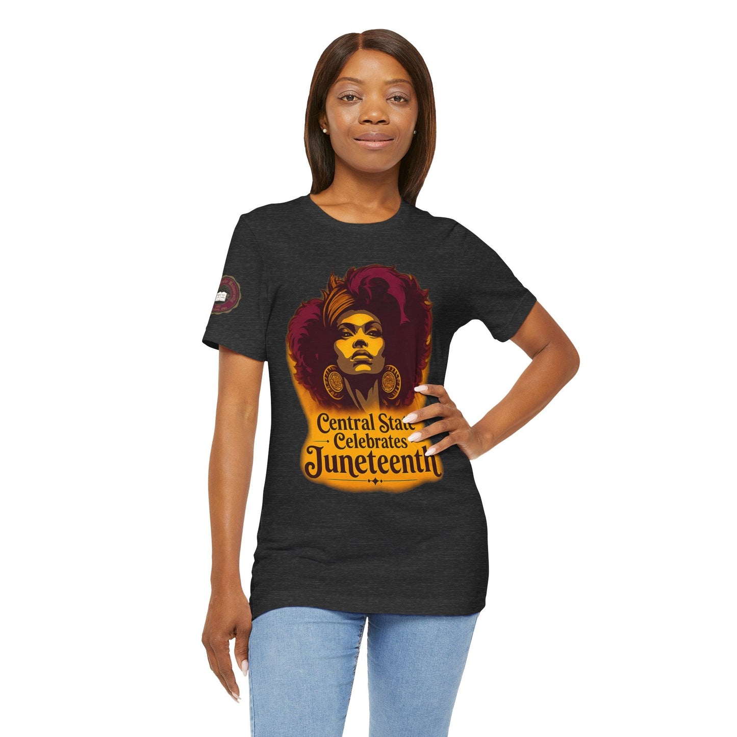 Juneteenth Celebration T-Shirt — "Central State Celebrates Juneteenth" Retro Afro Pride Tee - Lasercraft Design