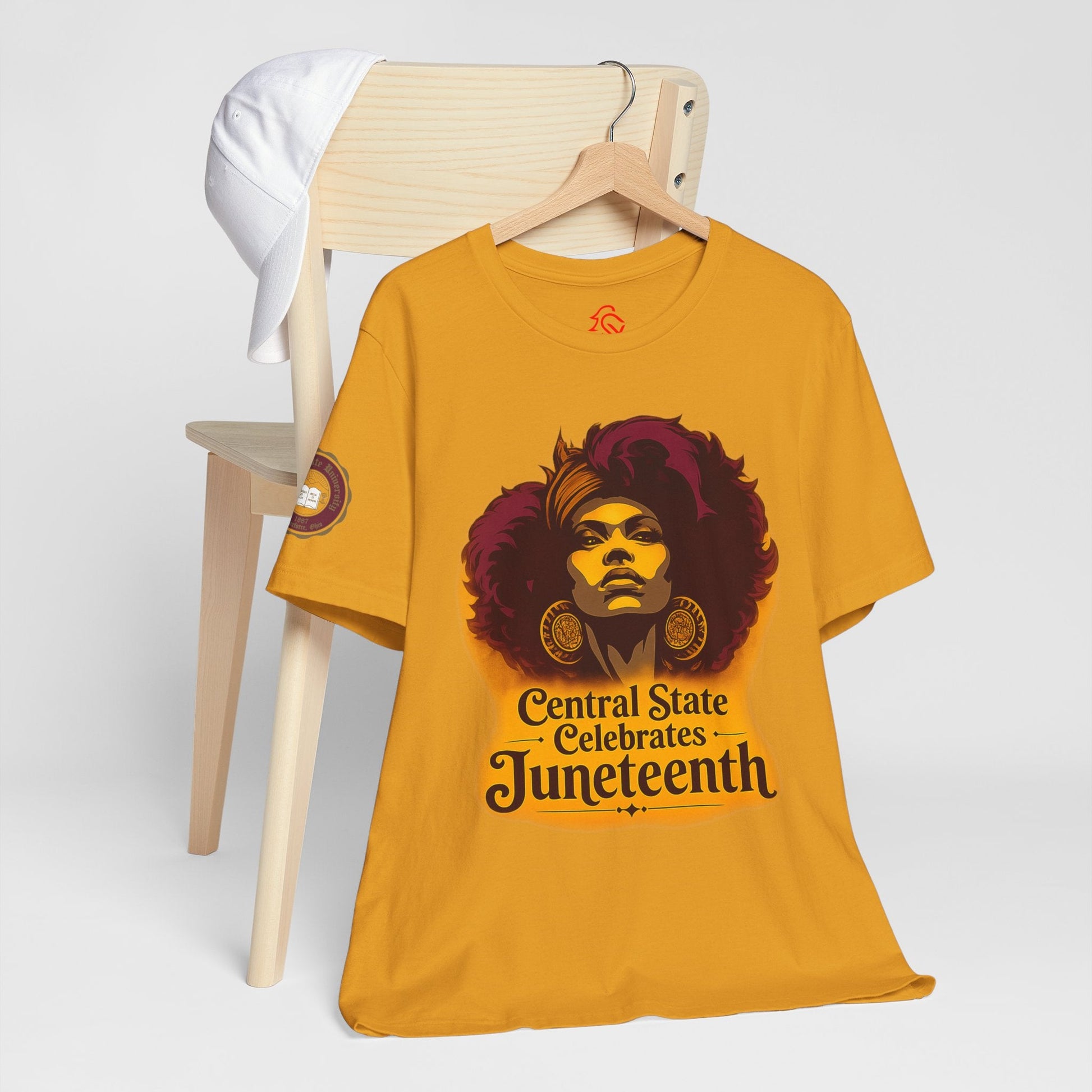 Juneteenth Celebration T-Shirt — "Central State Celebrates Juneteenth" Retro Afro Pride Tee - Lasercraft Design