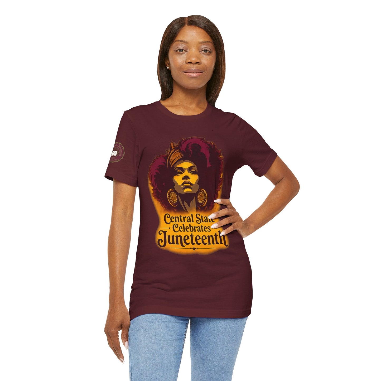 Juneteenth Celebration T-Shirt — "Central State Celebrates Juneteenth" Retro Afro Pride Tee - Lasercraft Design
