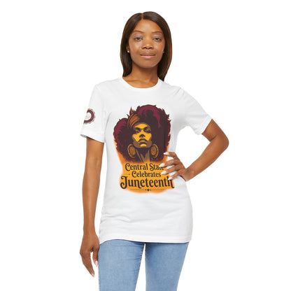 Juneteenth Celebration T-Shirt — "Central State Celebrates Juneteenth" Retro Afro Pride Tee - Lasercraft Design