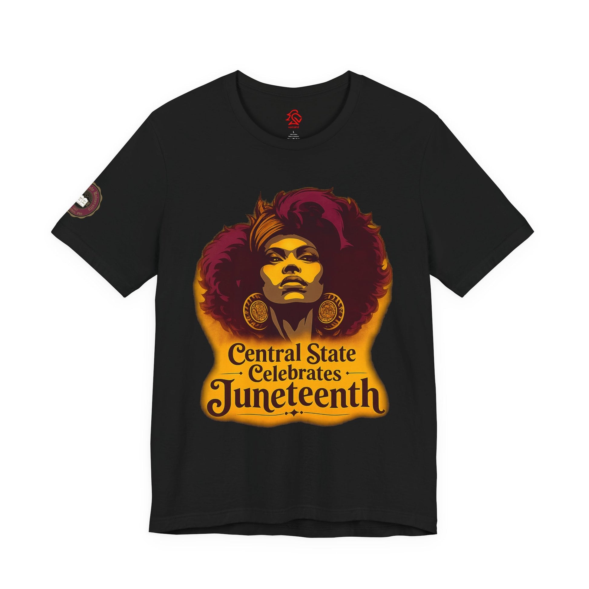 Juneteenth Celebration T-Shirt — "Central State Celebrates Juneteenth" Retro Afro Pride Tee - Lasercraft Design