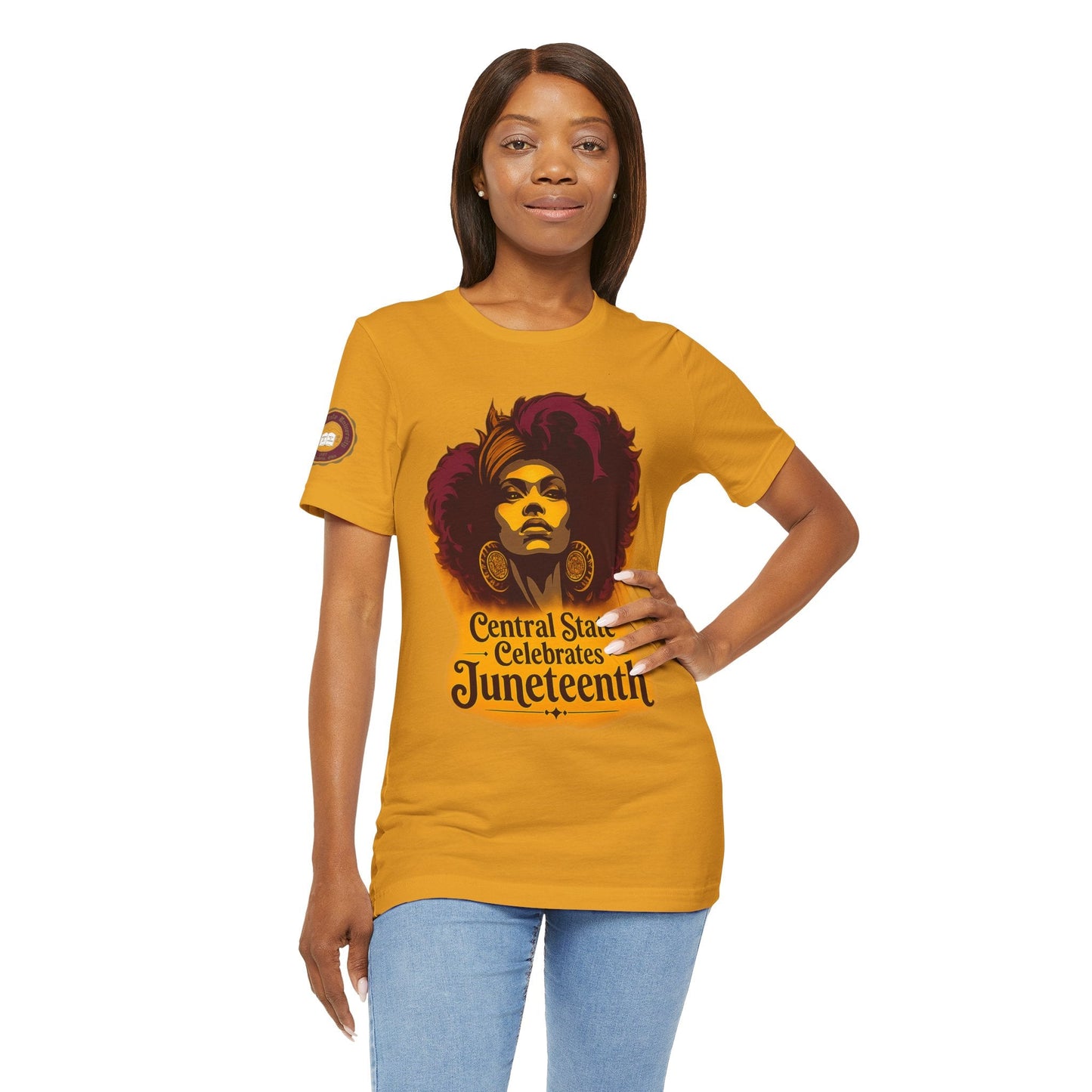 Juneteenth Celebration T-Shirt — "Central State Celebrates Juneteenth" Retro Afro Pride Tee - Lasercraft Design