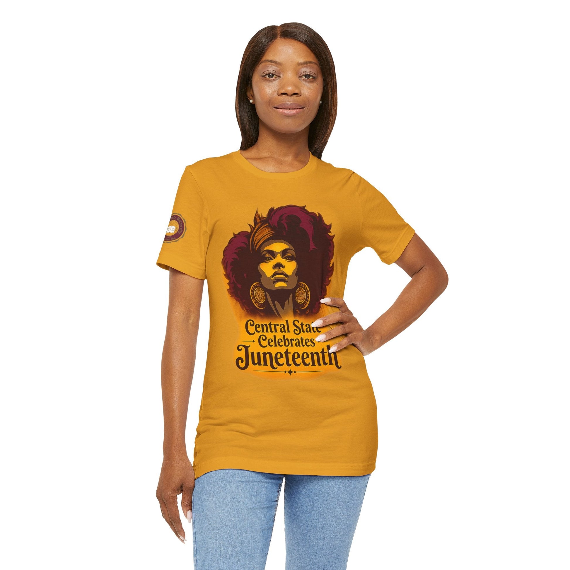 Juneteenth Celebration T-Shirt — "Central State Celebrates Juneteenth" Retro Afro Pride Tee - Lasercraft Design