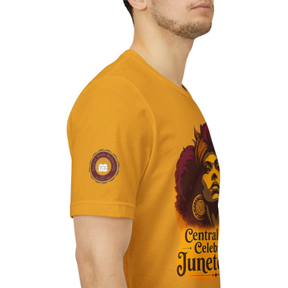 Juneteenth Celebration T-Shirt — "Central State Celebrates Juneteenth" Retro Afro Pride Tee - Lasercraft Design
