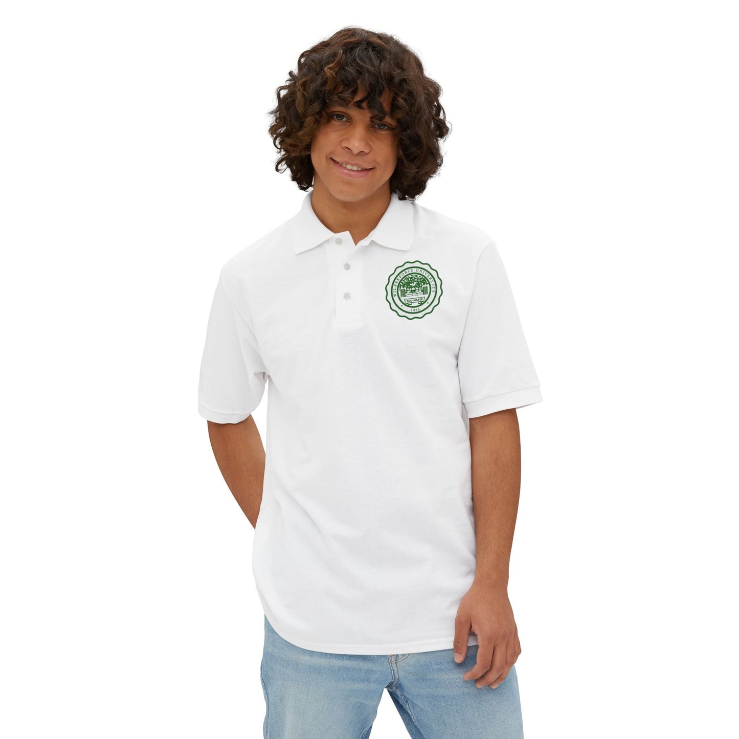 Men's Polo - Wilberforce Crest Logo Chest Embroidery, Classic Golf & Corporate Style - Lasercraft Design