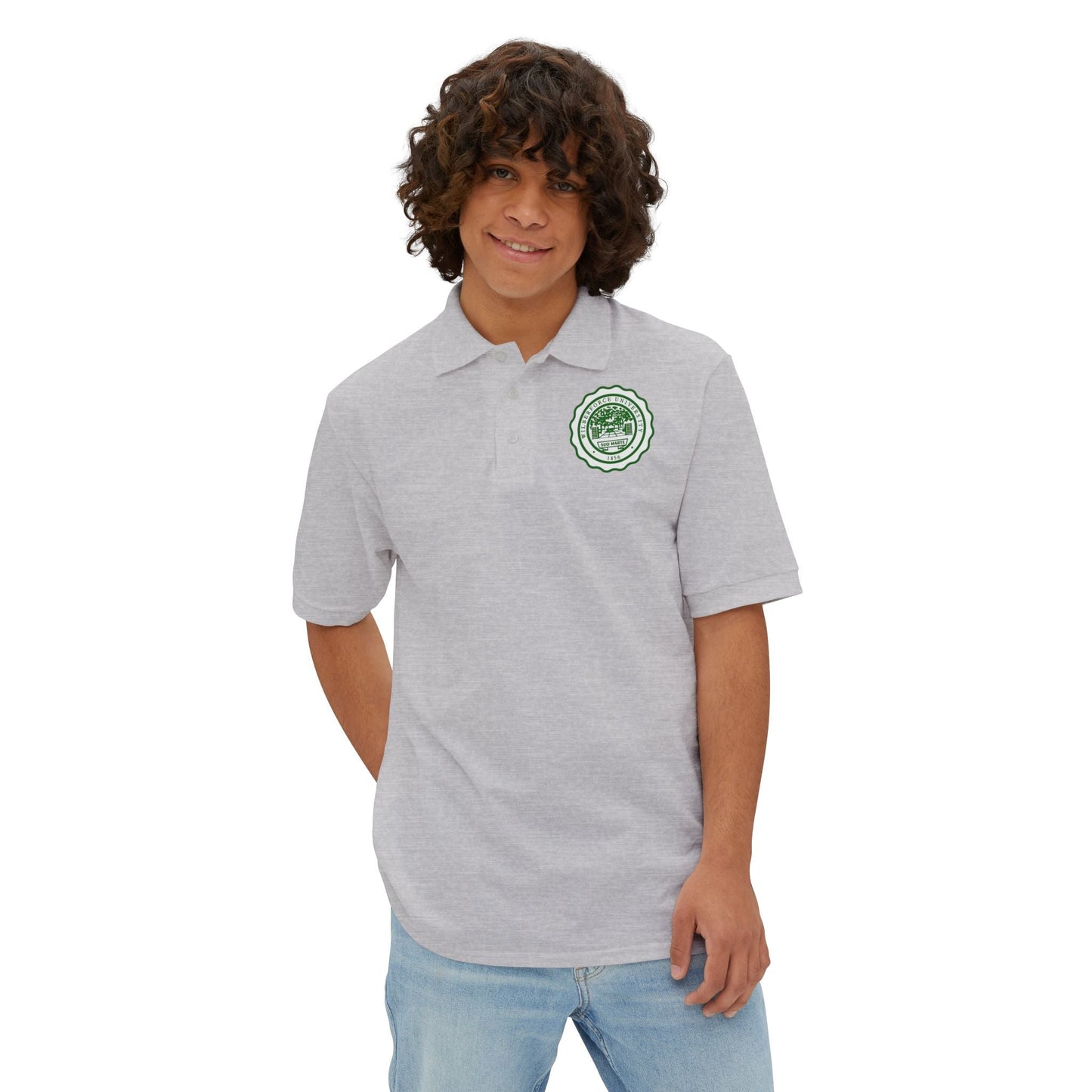Men's Polo - Wilberforce Crest Logo Chest Embroidery, Classic Golf & Corporate Style - Lasercraft Design