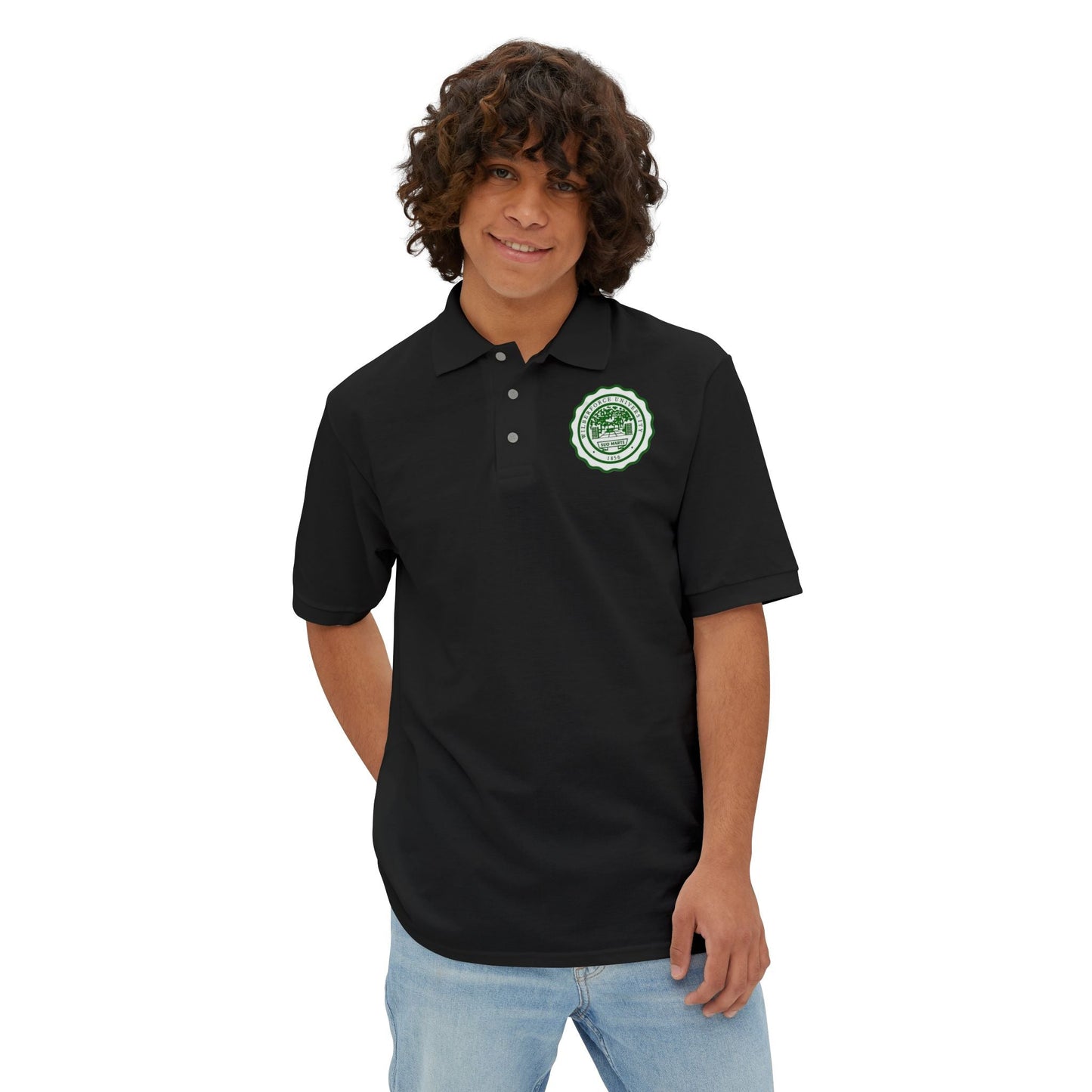 Men's Polo - Wilberforce Crest Logo Chest Embroidery, Classic Golf & Corporate Style - Lasercraft Design