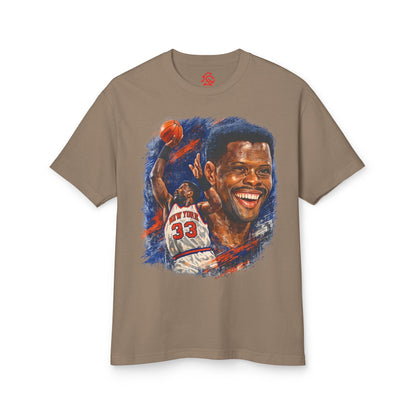 Patrick Ewing Tribute Basketball Tee — Vintage Knicks Jersey Artwork - Lasercraft Design