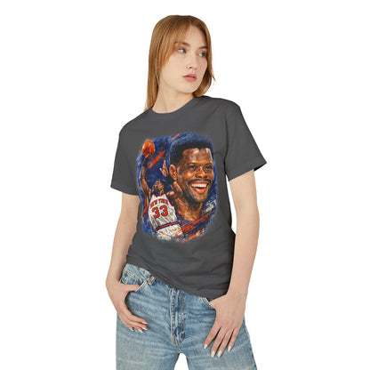 Patrick Ewing Tribute Basketball Tee — Vintage Knicks Jersey Artwork - Lasercraft Design