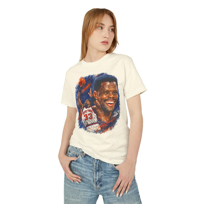 Patrick Ewing Tribute Basketball Tee — Vintage Knicks Jersey Artwork - Lasercraft Design