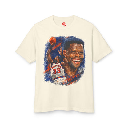 Patrick Ewing Tribute Basketball Tee — Vintage Knicks Jersey Artwork - Lasercraft Design