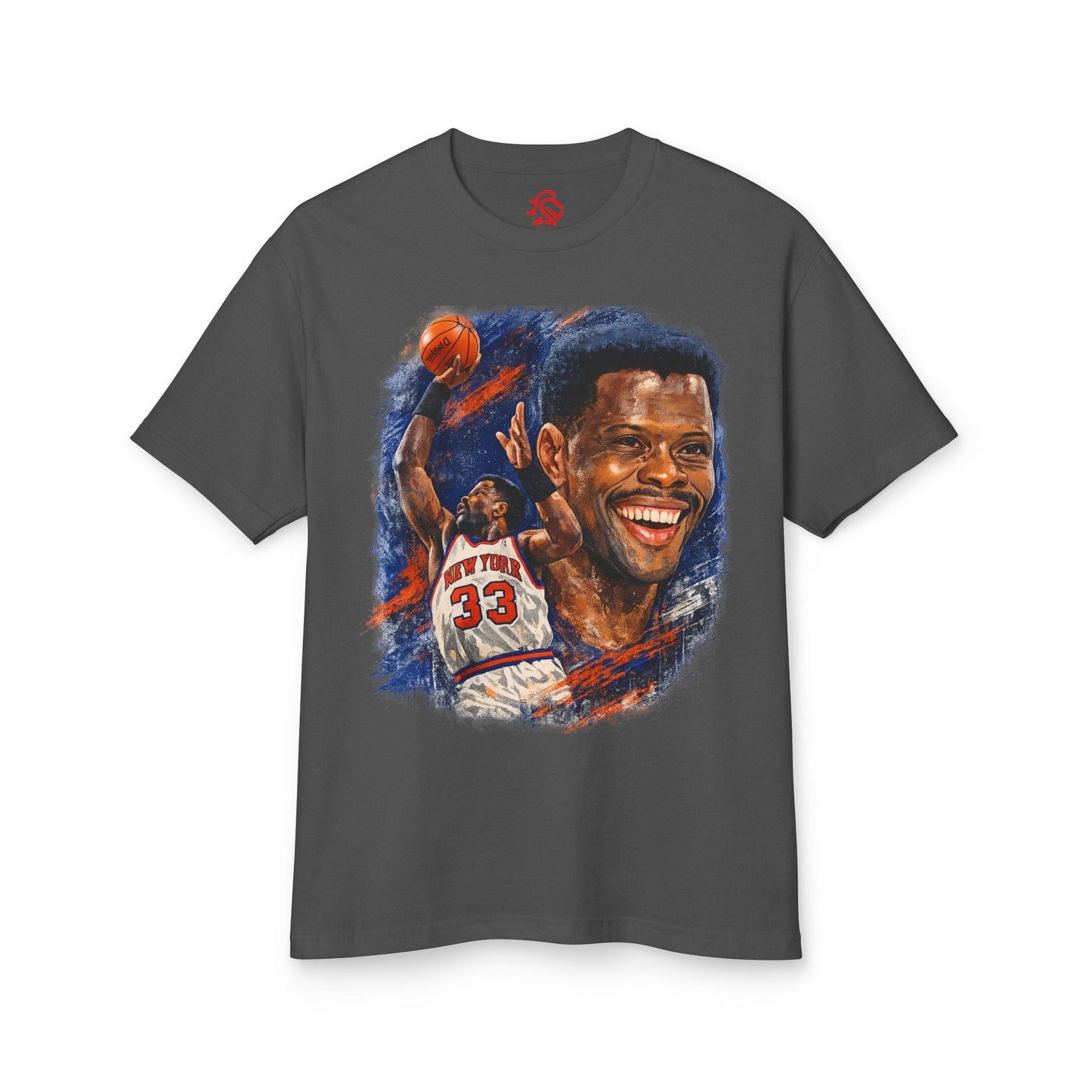Patrick Ewing Tribute Basketball Tee — Vintage Knicks Jersey Artwork - Lasercraft Design