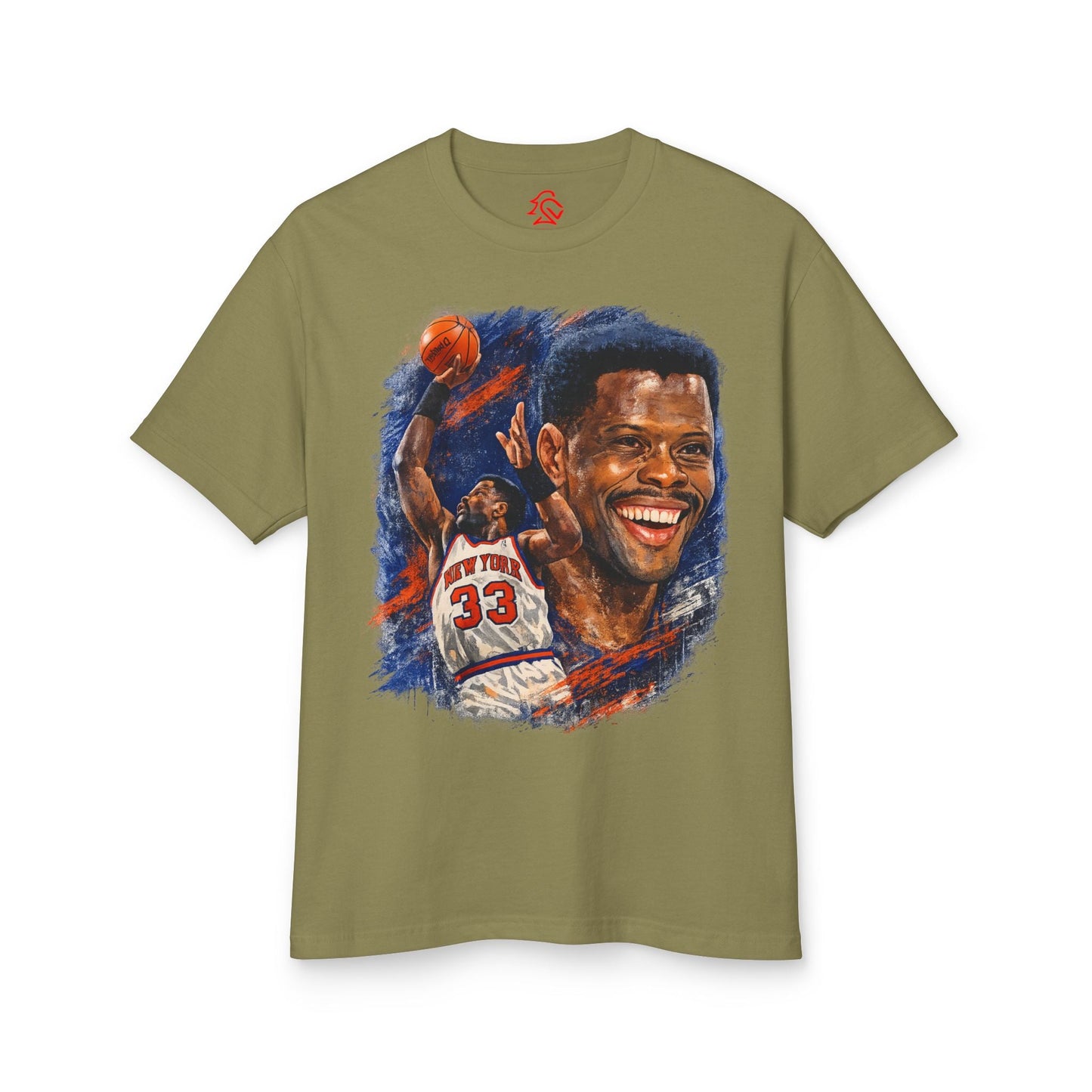 Patrick Ewing Tribute Basketball Tee — Vintage Knicks Jersey Artwork - Lasercraft Design