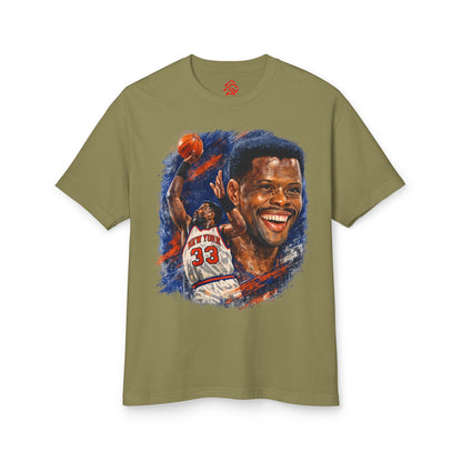 Patrick Ewing Tribute Basketball Tee — Vintage Knicks Jersey Artwork - Lasercraft Design