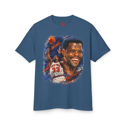 Patrick Ewing Tribute Basketball Tee — Vintage Knicks Jersey Artwork - Lasercraft Design