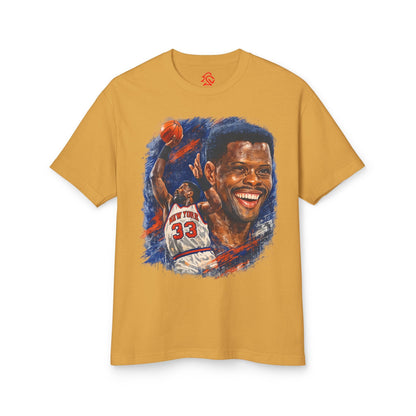 Patrick Ewing Tribute Basketball Tee — Vintage Knicks Jersey Artwork - Lasercraft Design