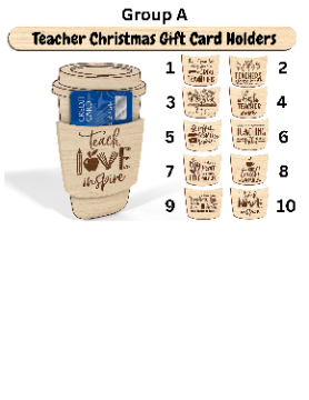 Hand-Made Custom Christmas Gift Card Holders