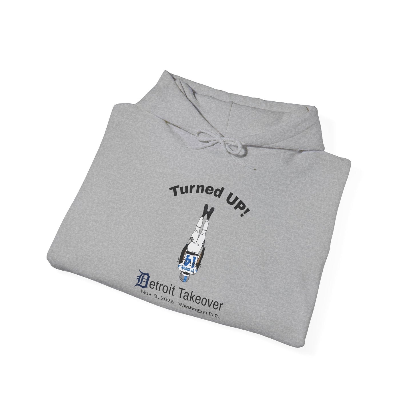 Turned UP! Detroit Takeover Hooded Sweatshirt for Comfort & Style - Lasercraft Design