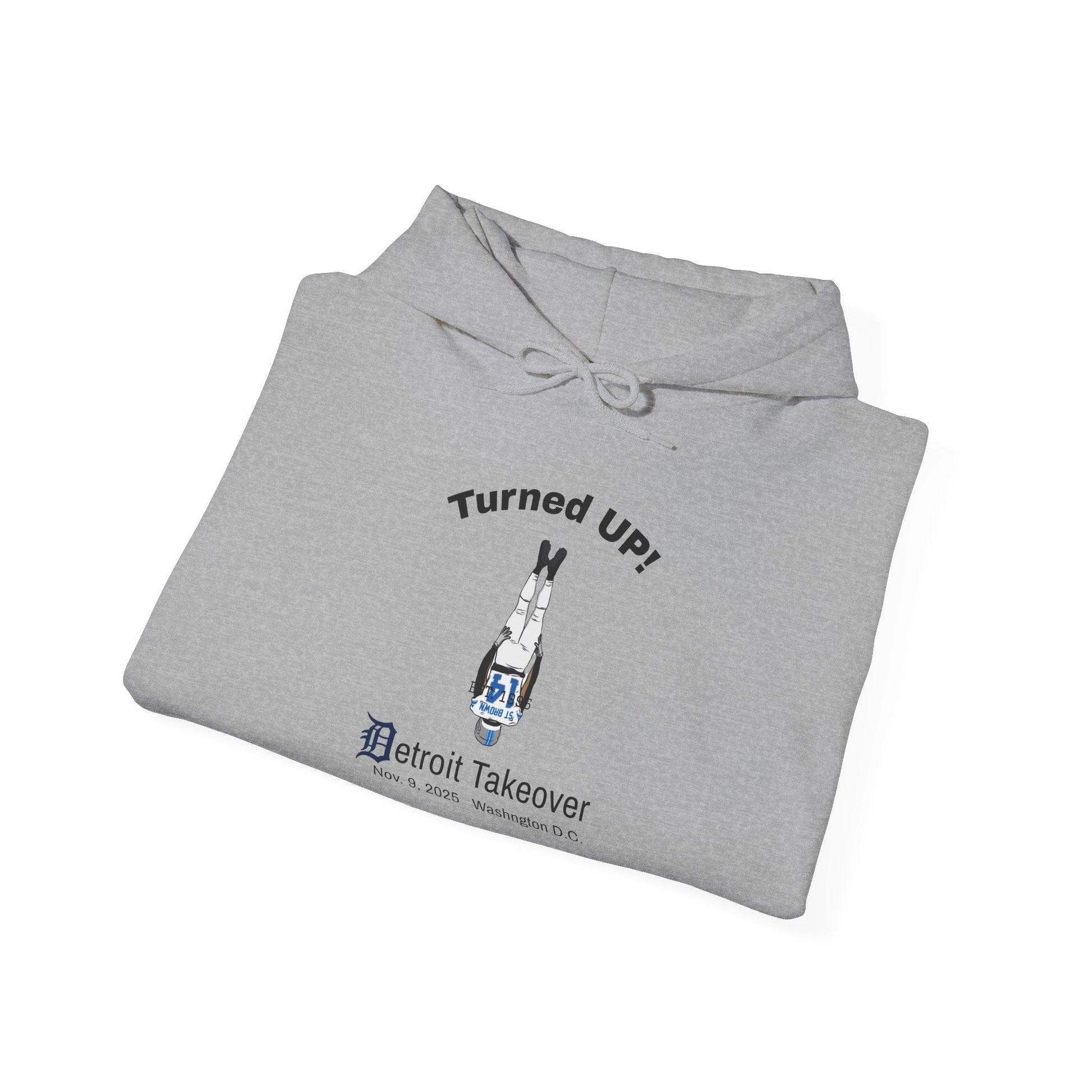 Turned UP! Detroit Takeover Hooded Sweatshirt for Comfort & Style - Lasercraft Design