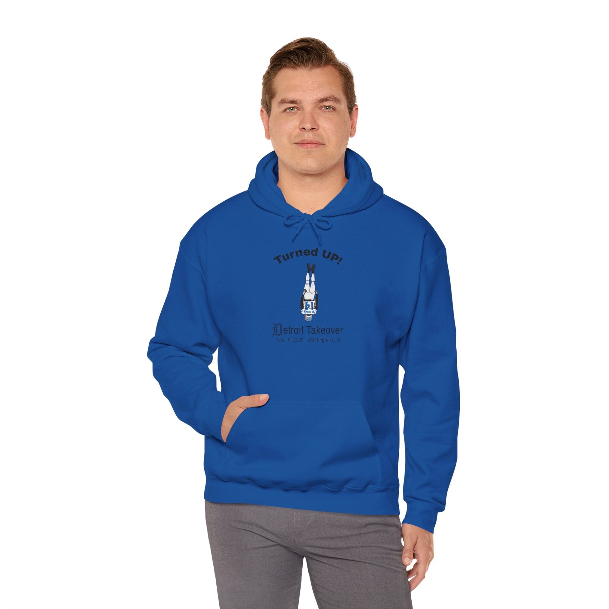 Turned UP! Detroit Takeover Hooded Sweatshirt for Comfort & Style - Lasercraft Design
