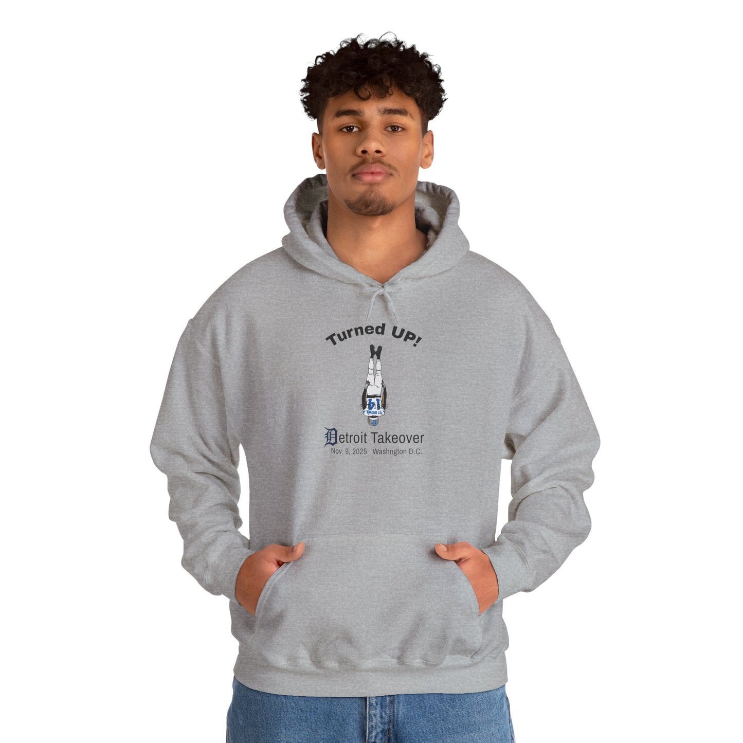 Turned UP! Detroit Takeover Hooded Sweatshirt for Comfort & Style - Lasercraft Design