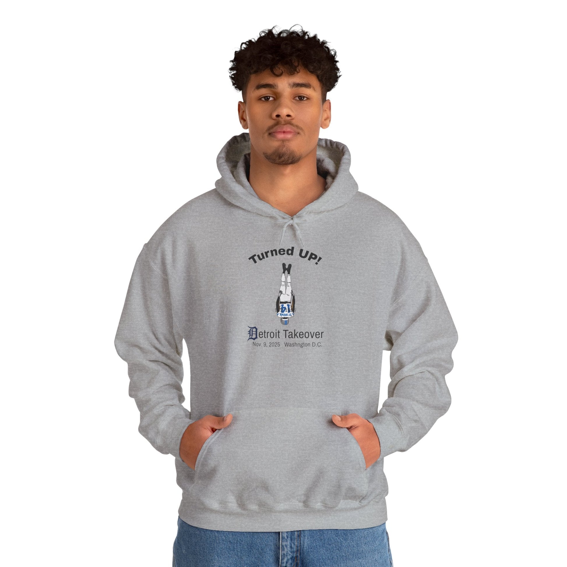 Turned UP! Detroit Takeover Hooded Sweatshirt for Comfort & Style - Lasercraft Design