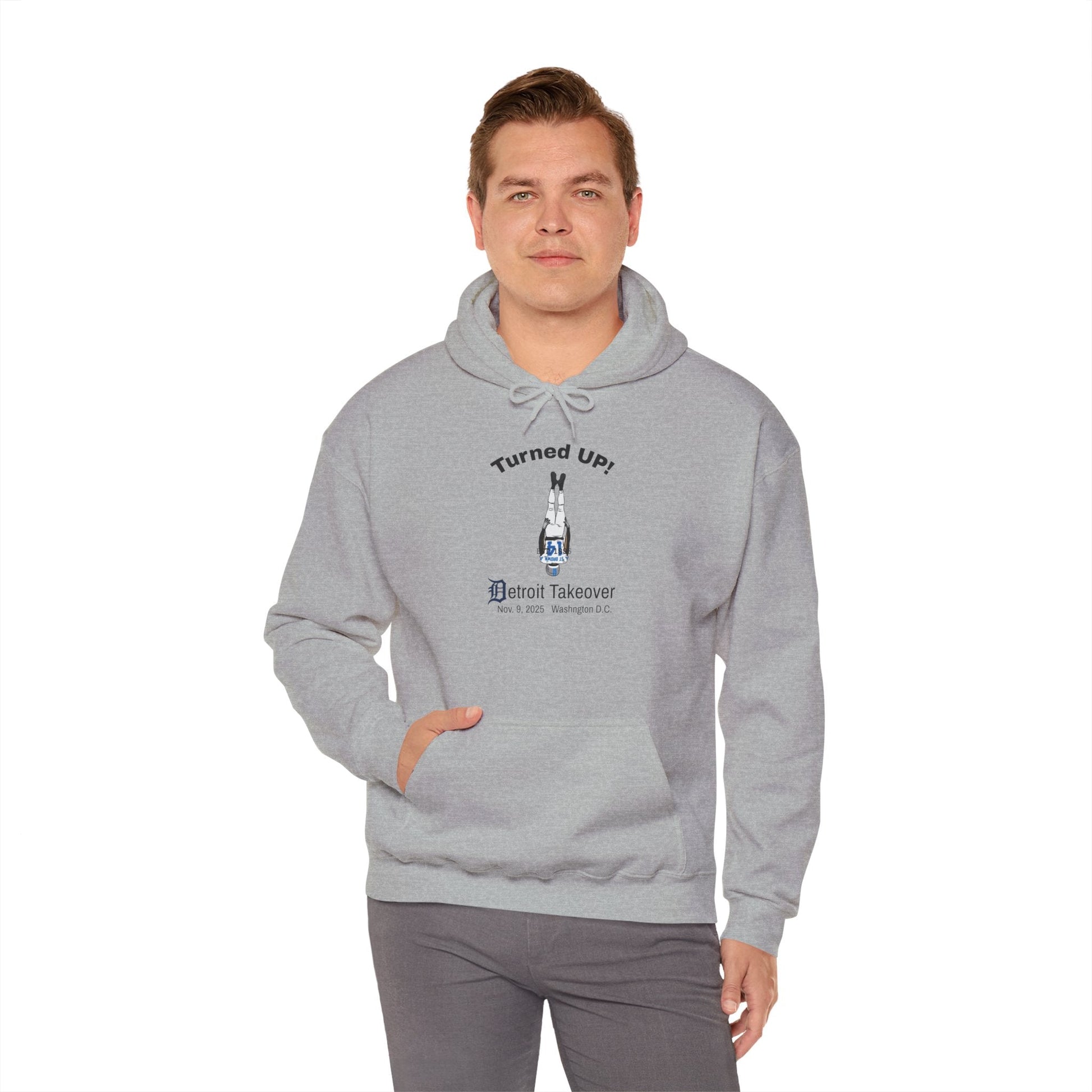 Turned UP! Detroit Takeover Hooded Sweatshirt for Comfort & Style - Lasercraft Design