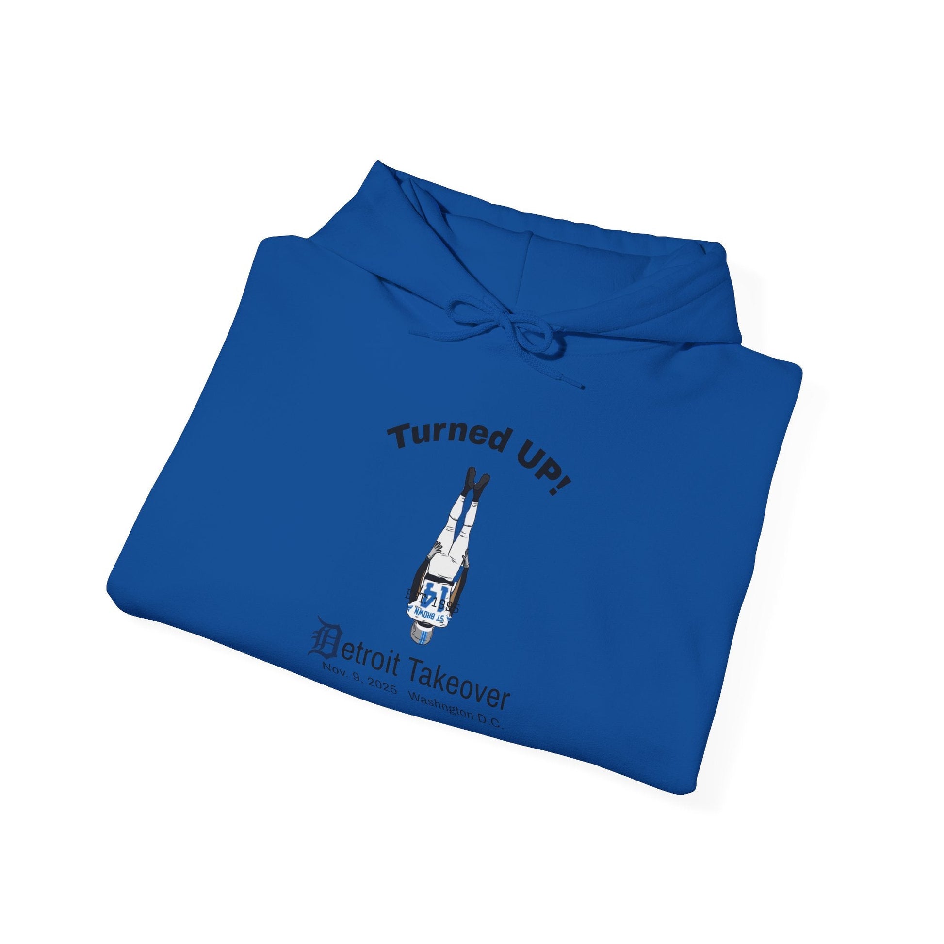 Turned UP! Detroit Takeover Hooded Sweatshirt for Comfort & Style - Lasercraft Design