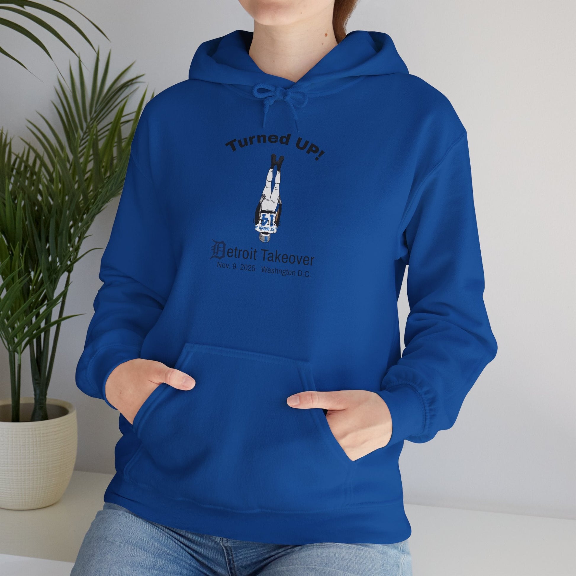 Turned UP! Detroit Takeover Hooded Sweatshirt for Comfort & Style - Lasercraft Design