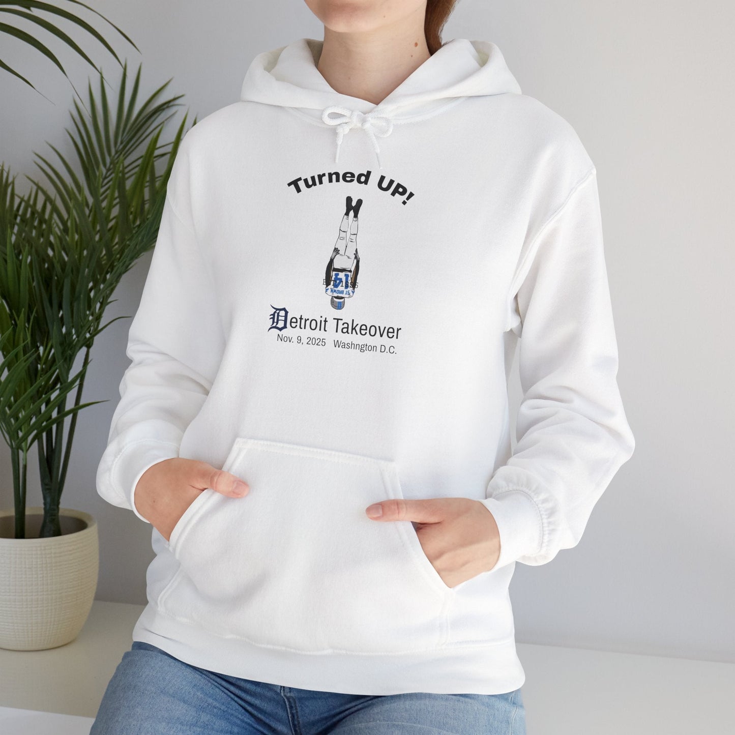 Turned UP! Detroit Takeover Hooded Sweatshirt for Comfort & Style - Lasercraft Design