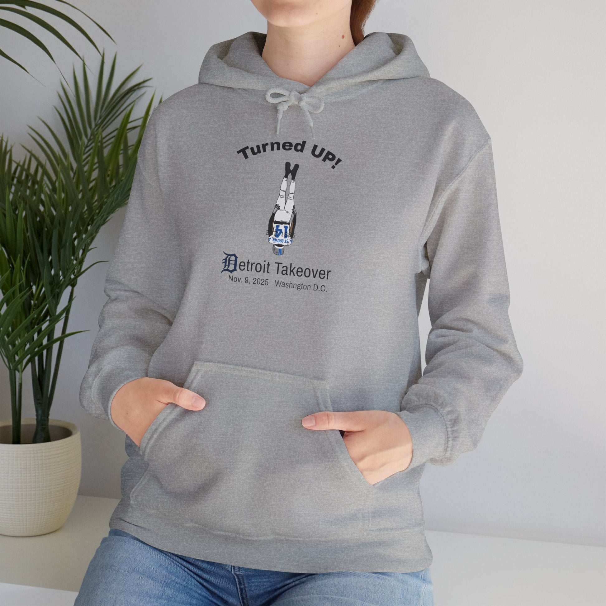 Turned UP! Detroit Takeover Hooded Sweatshirt for Comfort & Style - Lasercraft Design