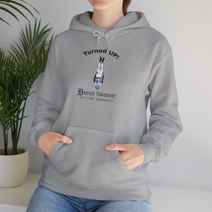 Turned UP! Detroit Takeover Hooded Sweatshirt for Comfort & Style - Lasercraft Design