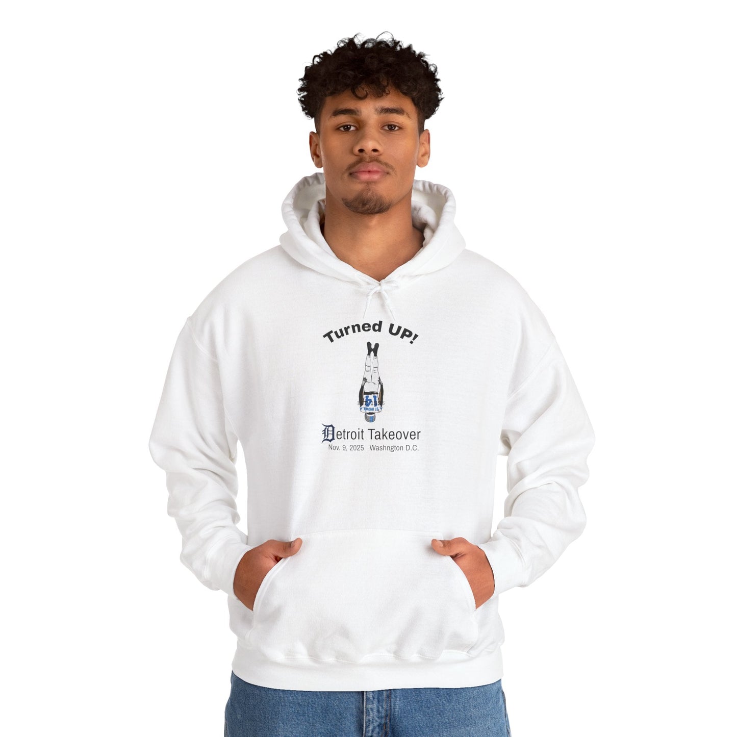 Turned UP! Detroit Takeover Hooded Sweatshirt for Comfort & Style - Lasercraft Design